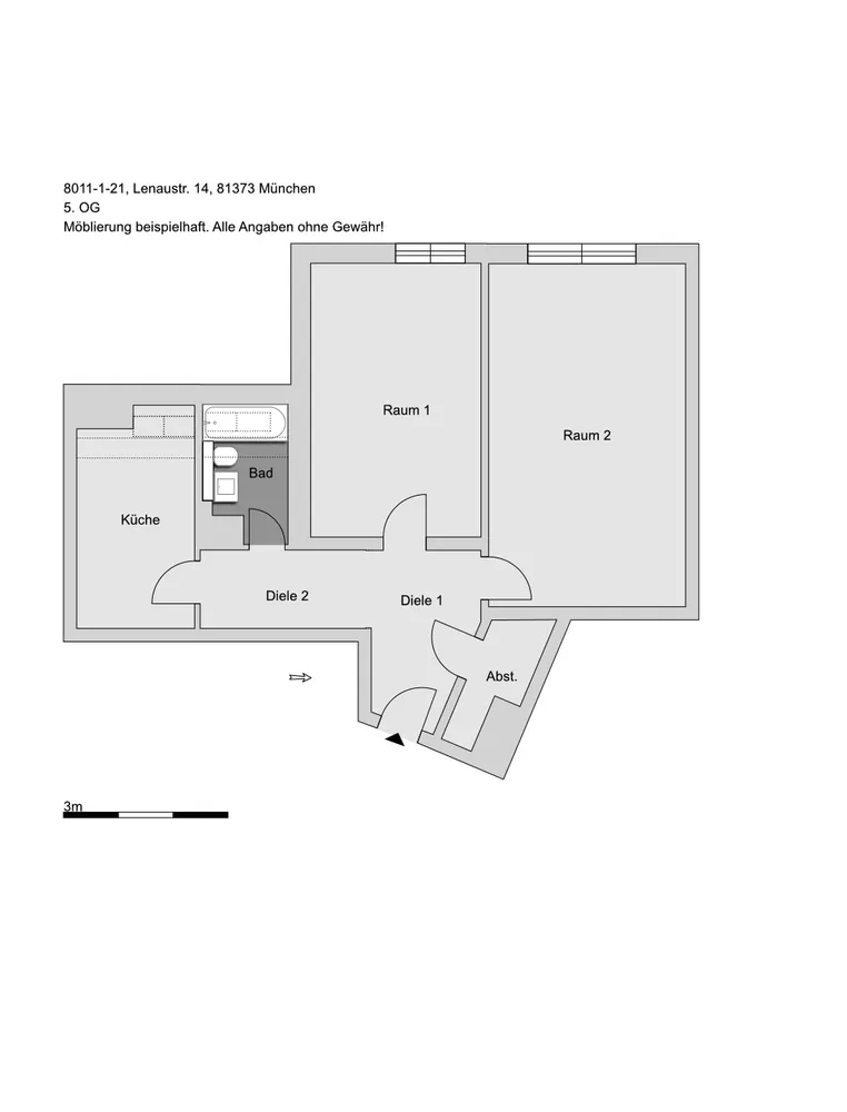2 Zimmer Wohnung mit 63 m² in München – Bild 1
