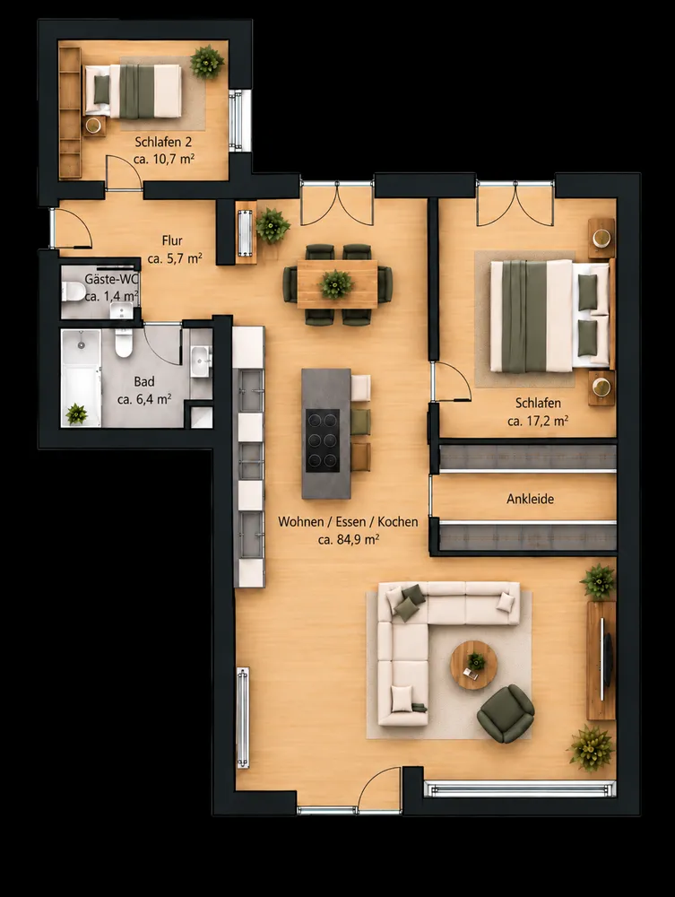 4 room apartment with 126 m² in Munich – Photo 3