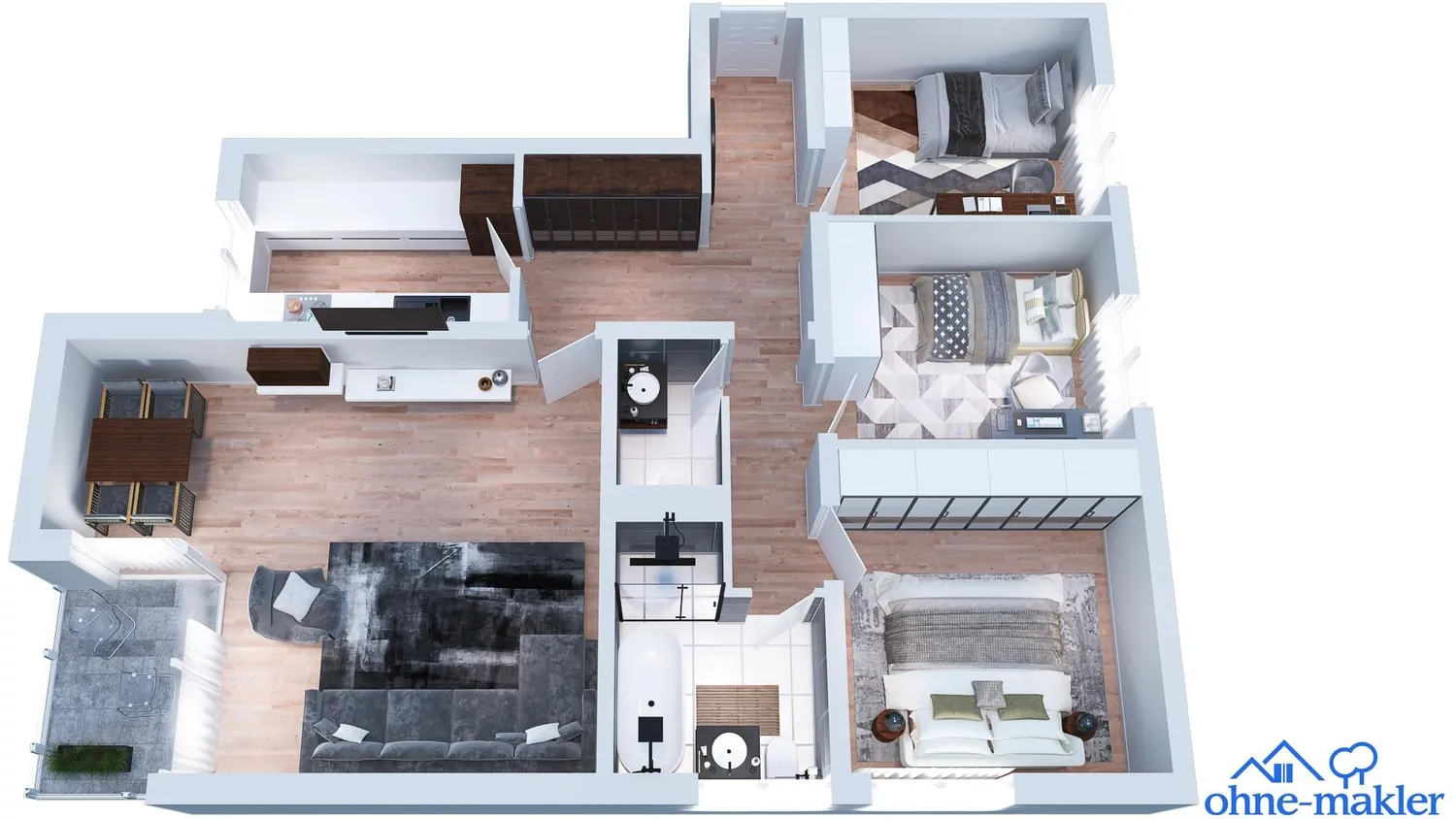 4 Zimmer Wohnung mit 100 m² in Düsseldorf – Bild 7