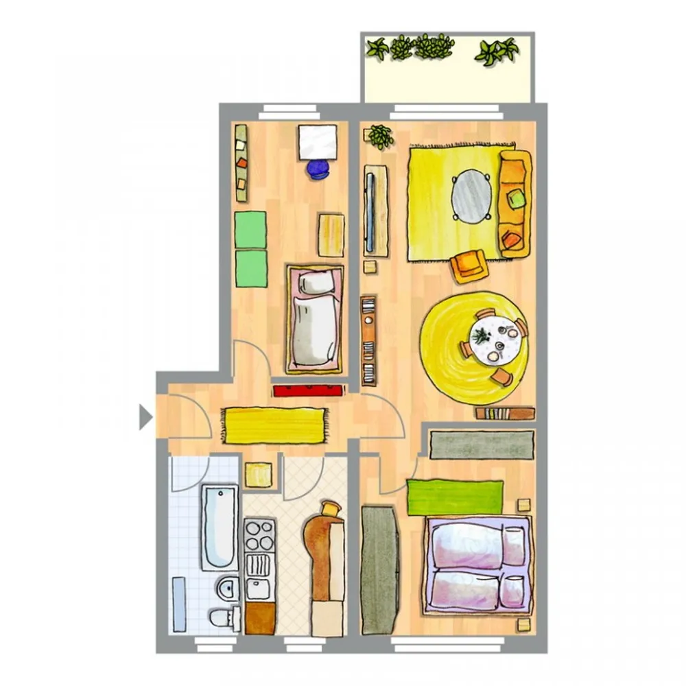 3 Zimmer Wohnung mit 61 m² in Lutherstadt Wittenberg – Bild 2