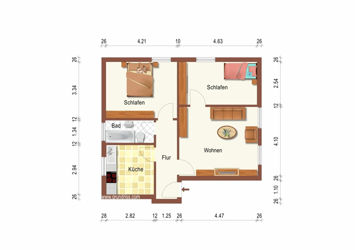 3 Zimmer Wohnung mit 63 m² in Fürstenwalde/Spree – Bild 10