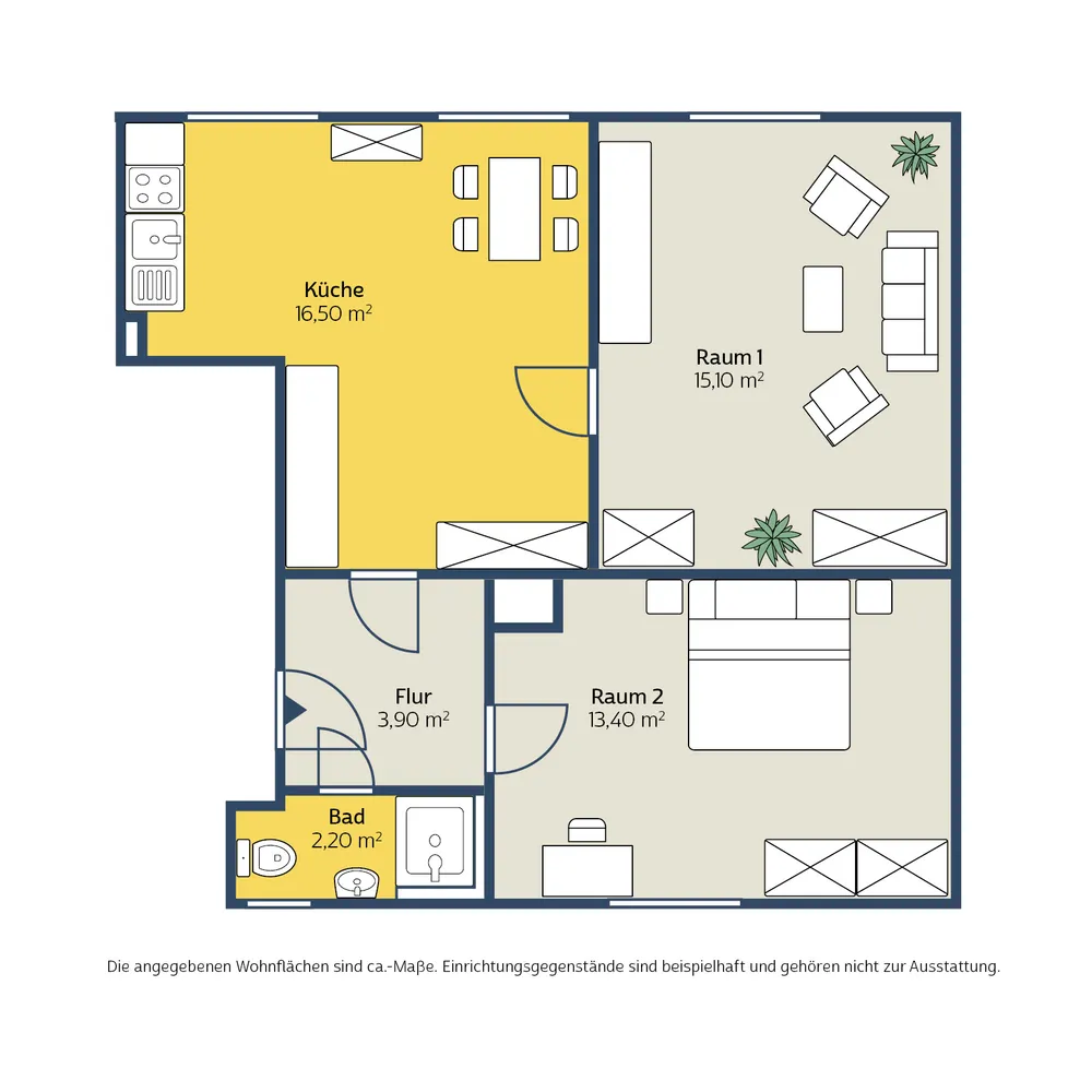 2 Zimmer Wohnung mit 51 m² in Leipzig – Bild 2