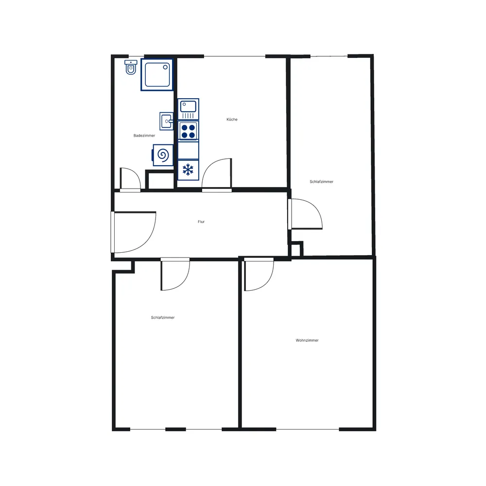 3 Zimmer Wohnung mit 64 m² in Leipzig – Bild 2