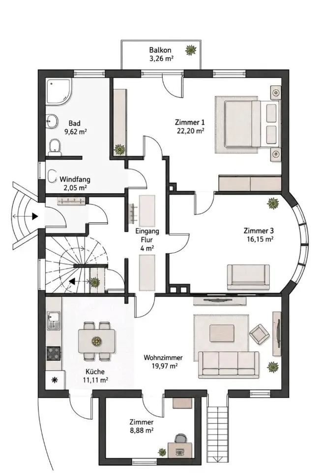 4 Zimmer Wohnung mit 90 m² in Wiesbaden – Bild 4