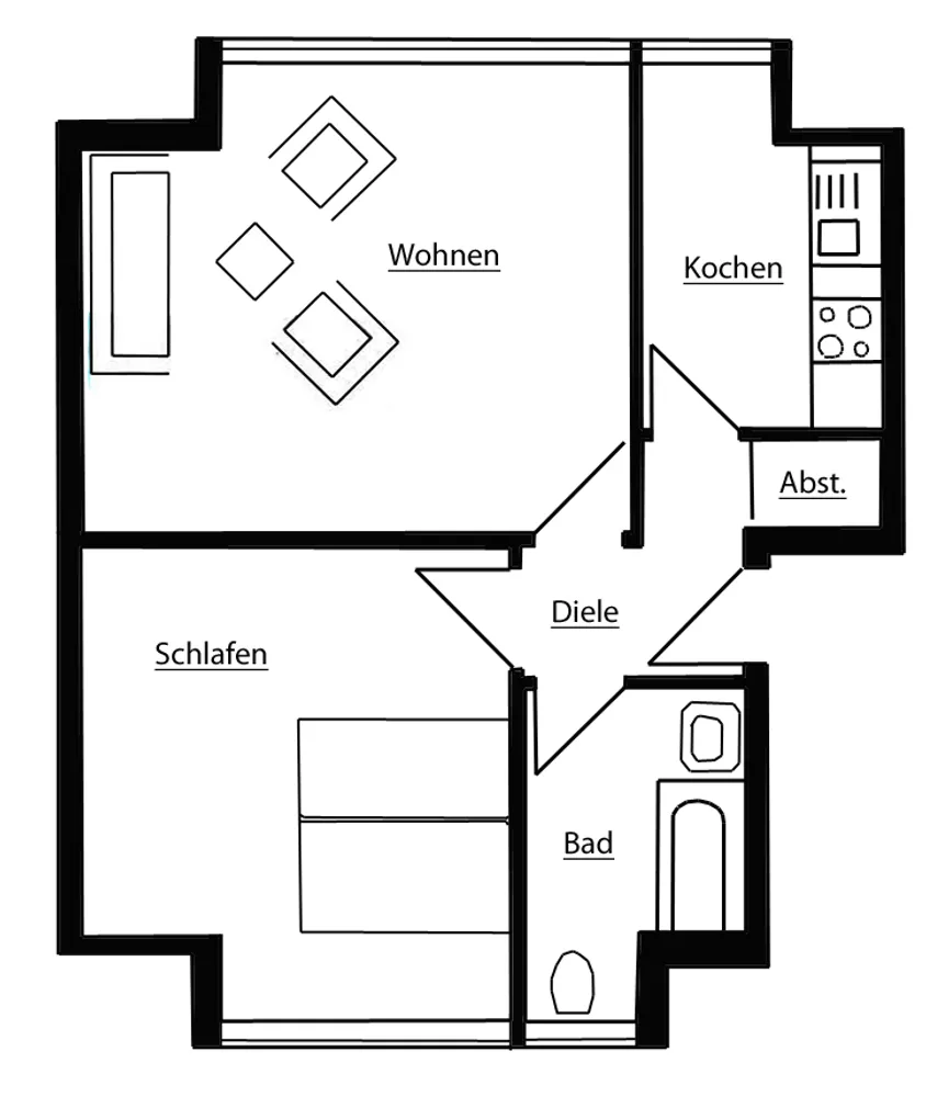2 Zimmer Wohnung mit 54 m² in Essen – Bild 10