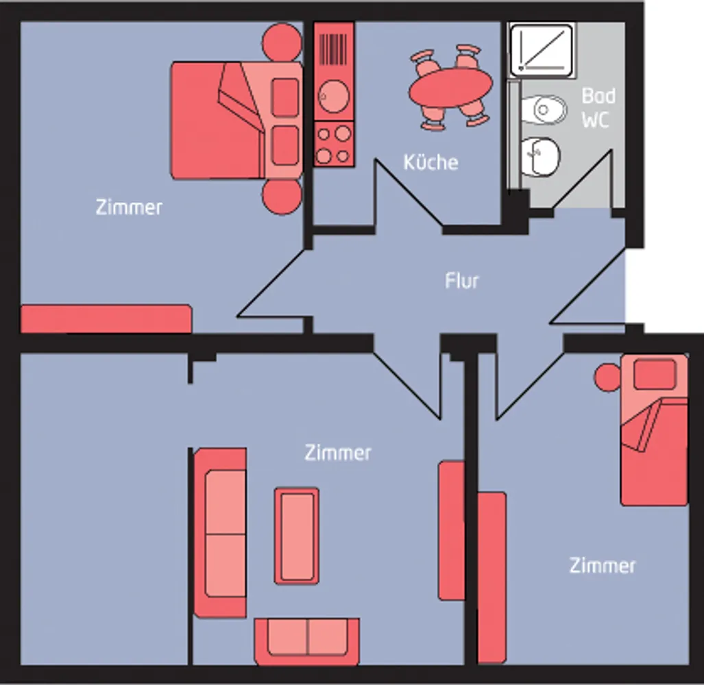 3 Zimmer Wohnung mit 67 m² in Braunschweig – Bild 2
