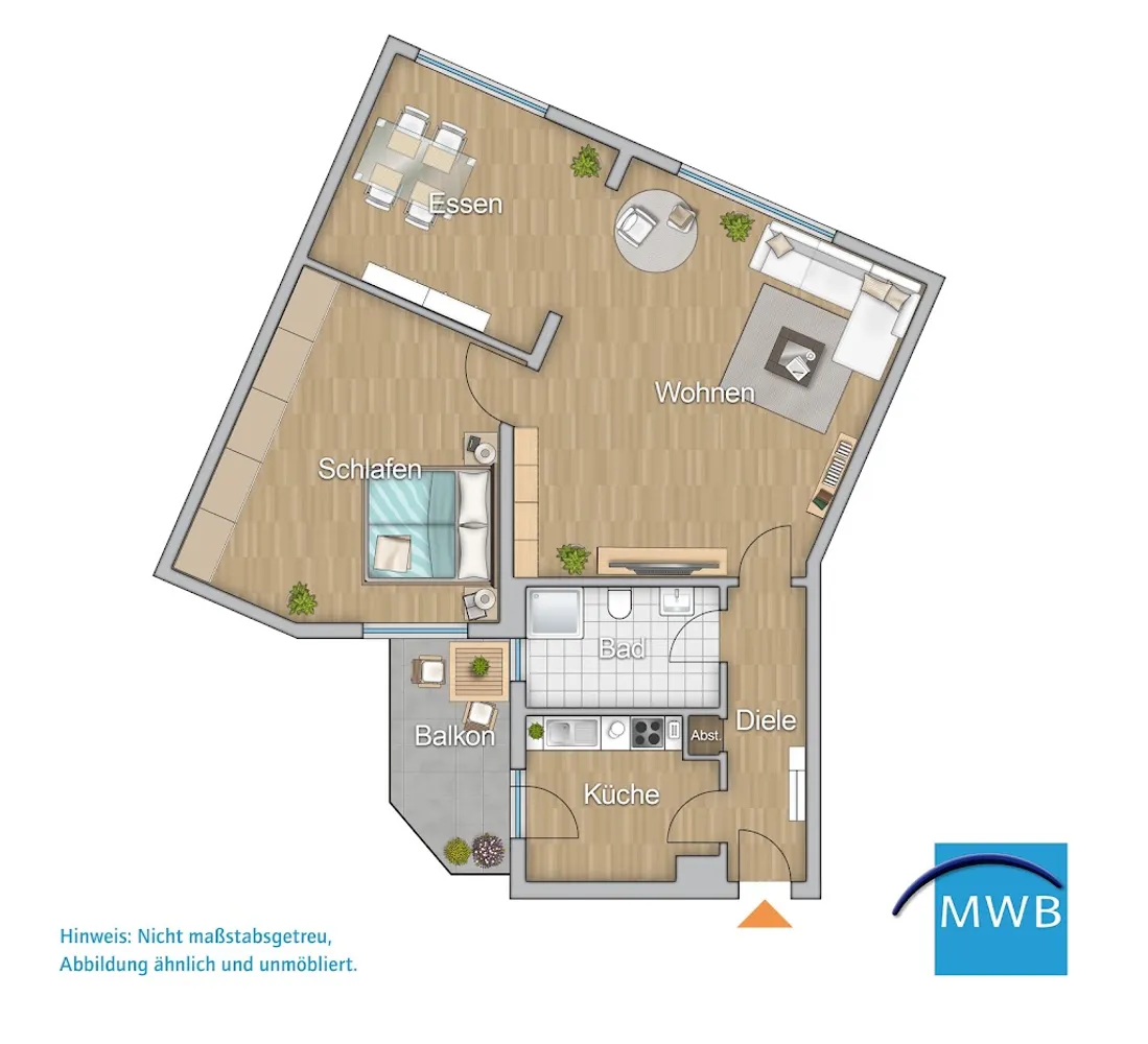 2 Zimmer Wohnung mit 57 m² in Mülheim an der Ruhr – Bild 3