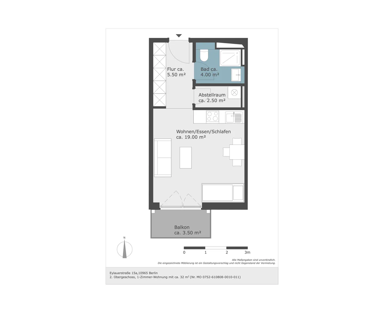 1 Zimmer Wohnung mit 32 m² in Berlin – Bild 5