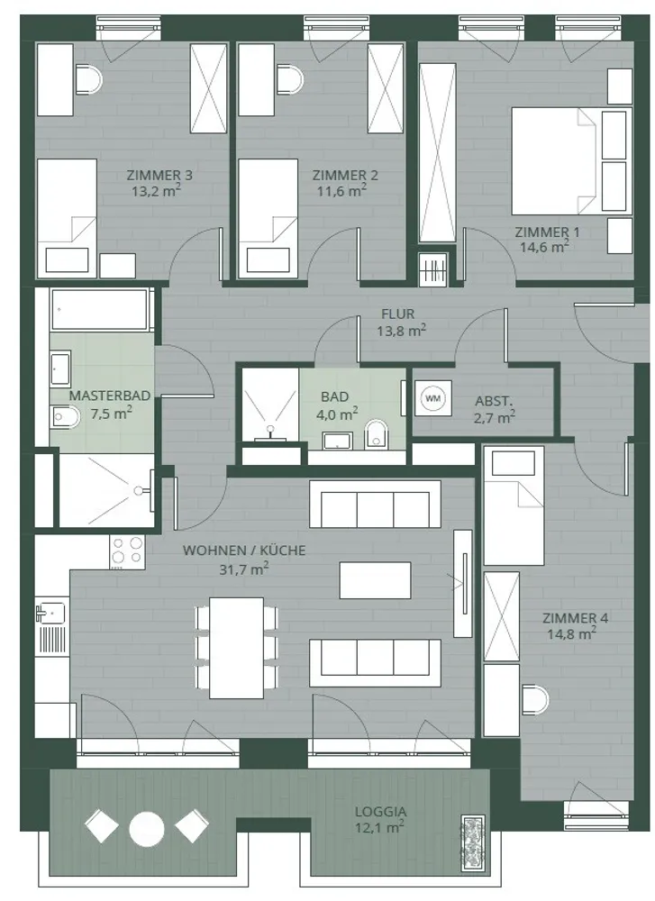 5 Zimmer Wohnung mit 117 m² in Hamburg – Bild 5
