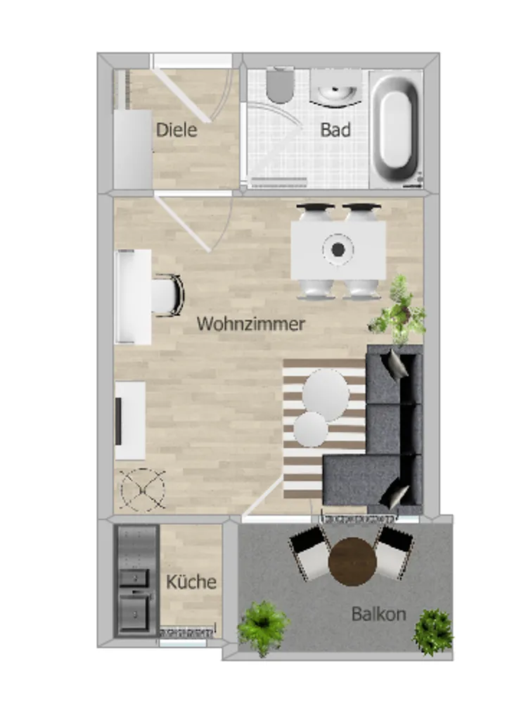 1 Zimmer Wohnung mit 30 m² in München – Bild 9
