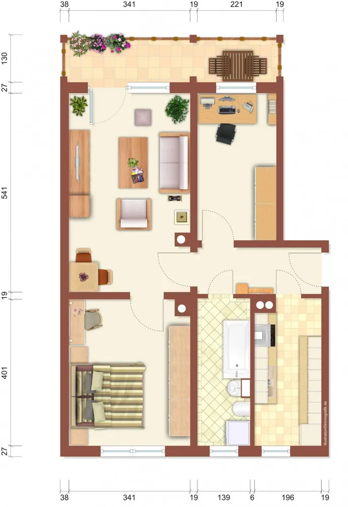 3 room apartment with 62 m² in Limbach-Oberfrohna – Photo 1