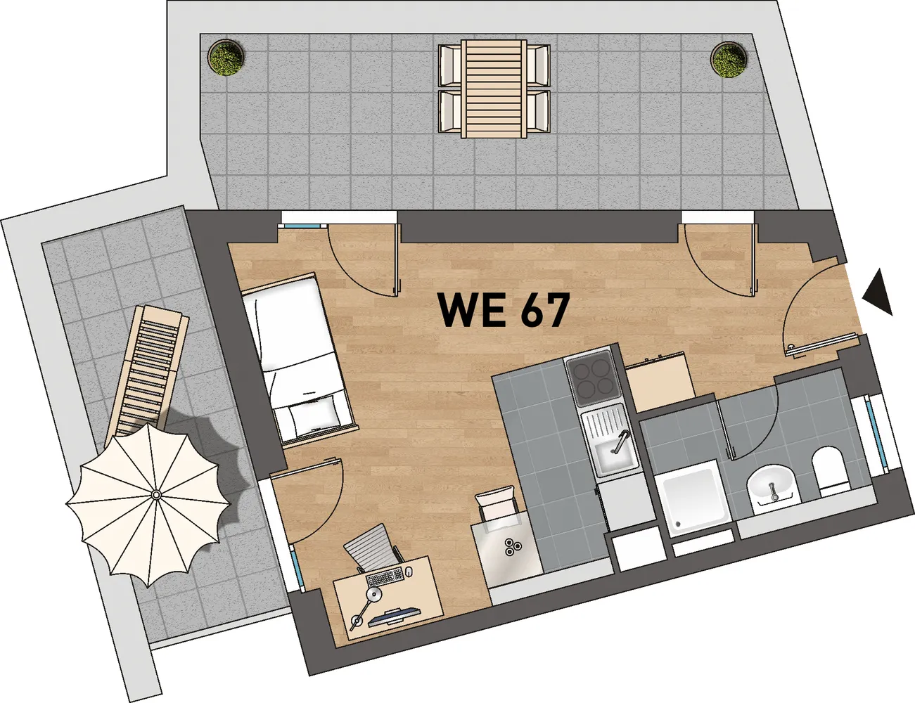 1 Zimmer Wohnung mit 39 m² in Hamburg – Bild 7