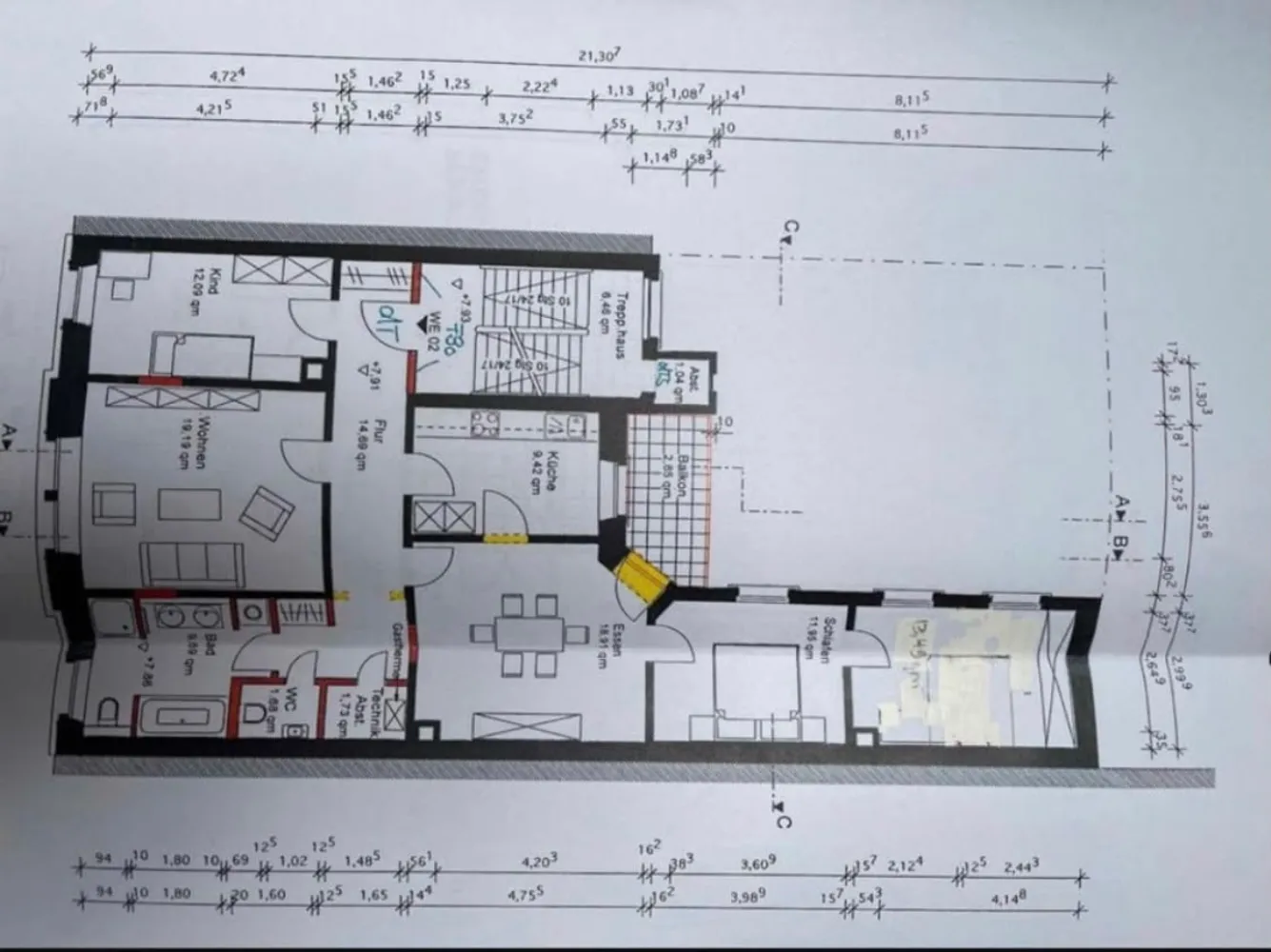 5 Zimmer Wohnung mit 114 m² in Karlsruhe – Bild 2
