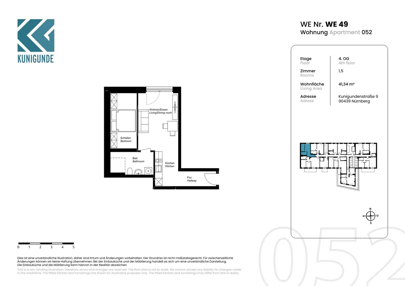2 Zimmer Wohnung mit 41 m² in Nürnberg – Bild 9