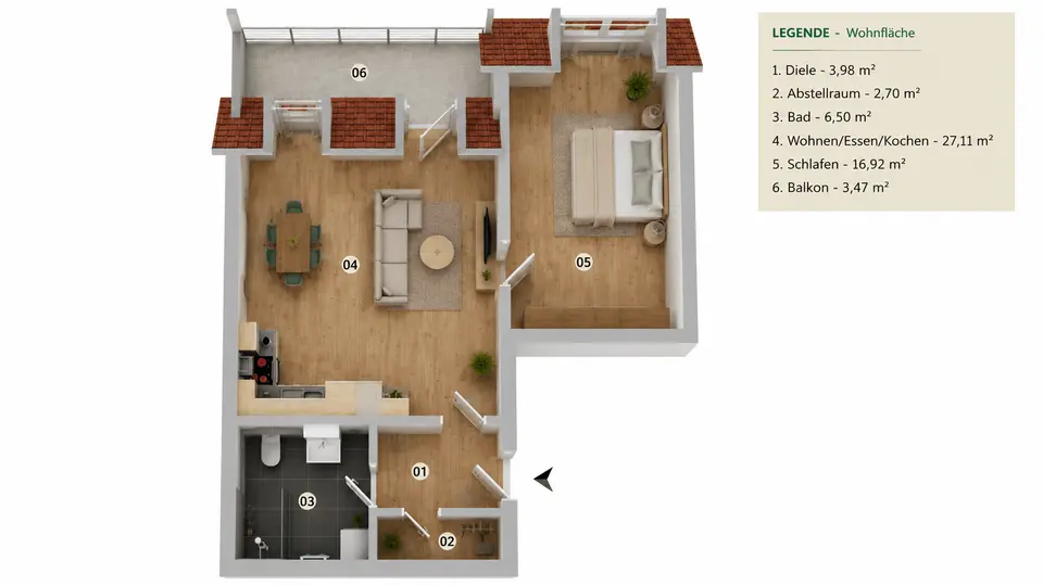 2 Zimmer Wohnung mit 61 m² in Königs Wusterhausen – Bild 9