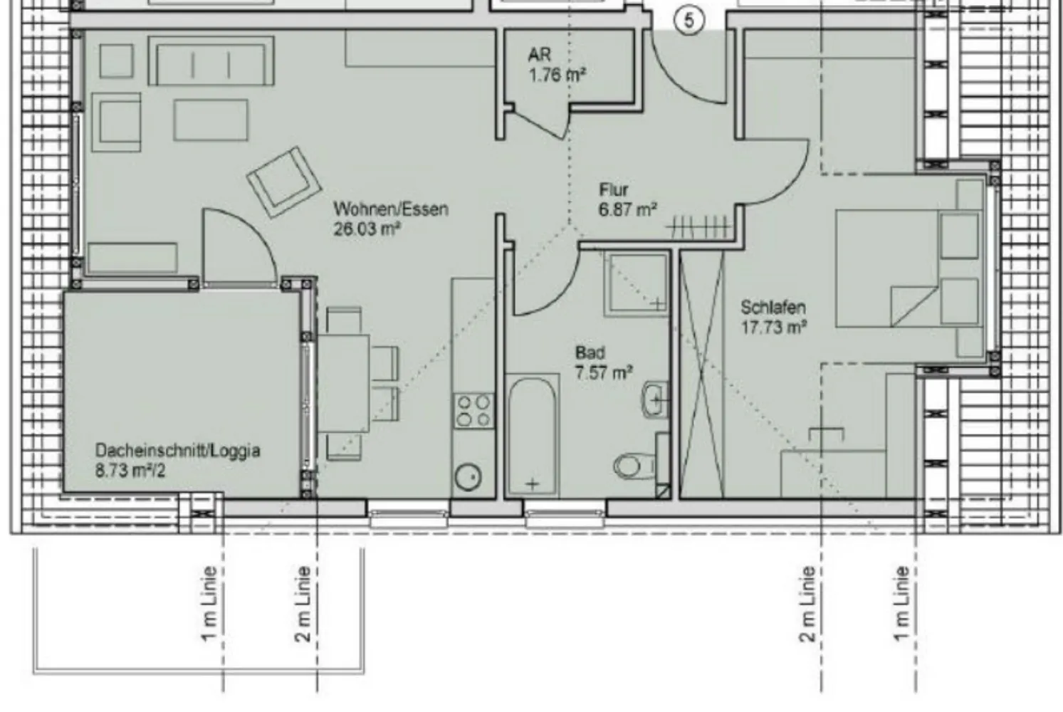 2 Zimmer Wohnung mit 64 m² in Dortmund – Bild 5