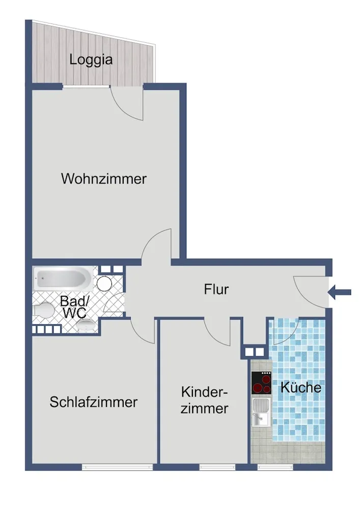 3 room apartment with 61 m² in Wiesbaden – Photo 2