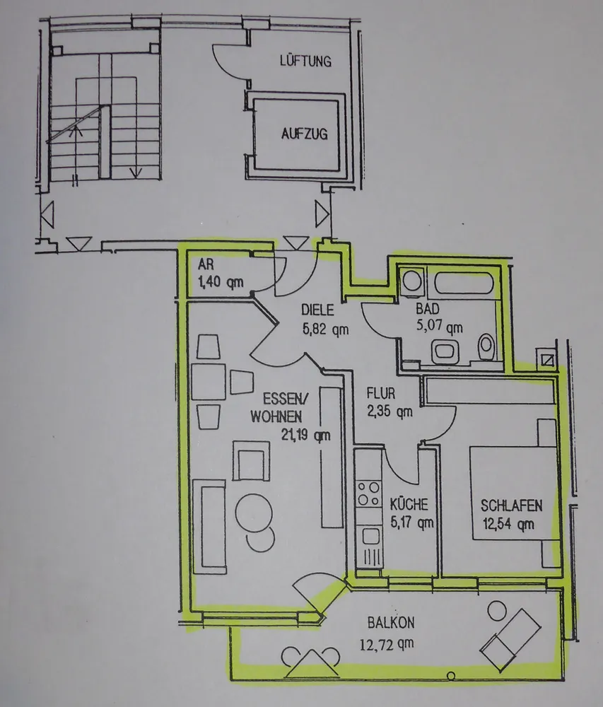 2 Zimmer Wohnung mit 60 m² in Nürnberg – Bild 9