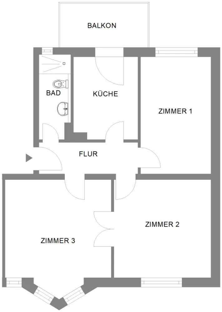 3 Zimmer Wohnung mit 80 m² in Braunschweig – Bild 1