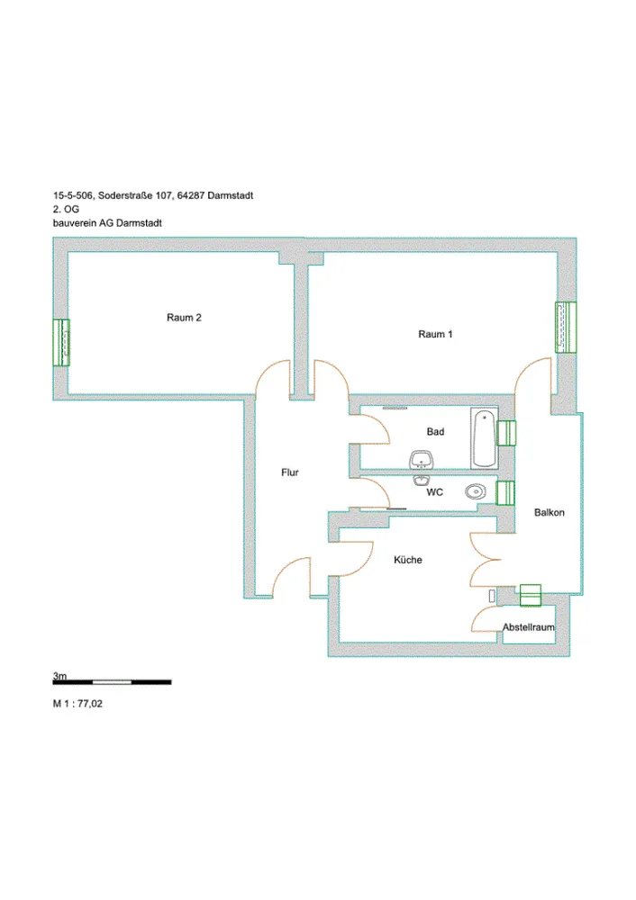 2 Zimmer Wohnung mit 78 m² in Darmstadt – Bild 9