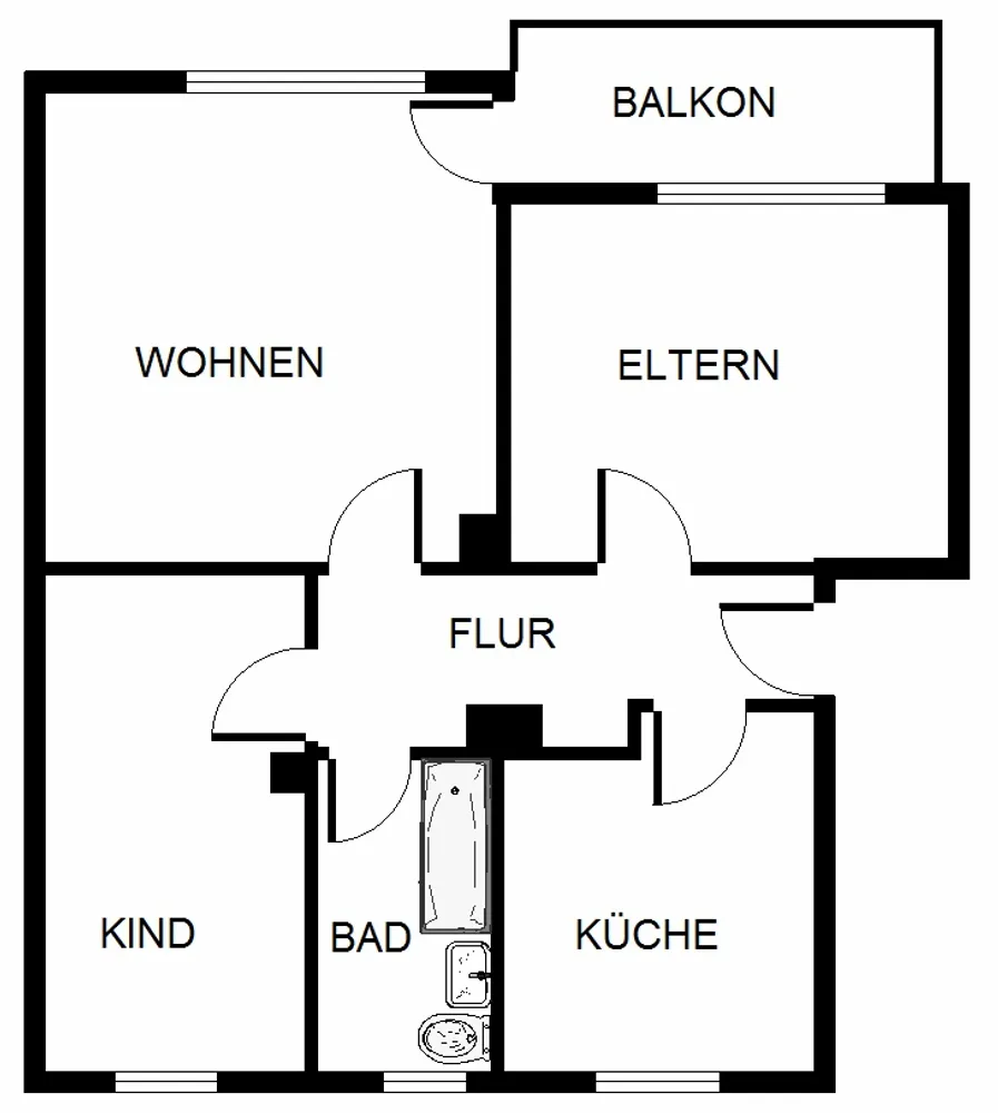 3 Zimmer Wohnung mit 66 m² in Gelsenkirchen – Bild 1