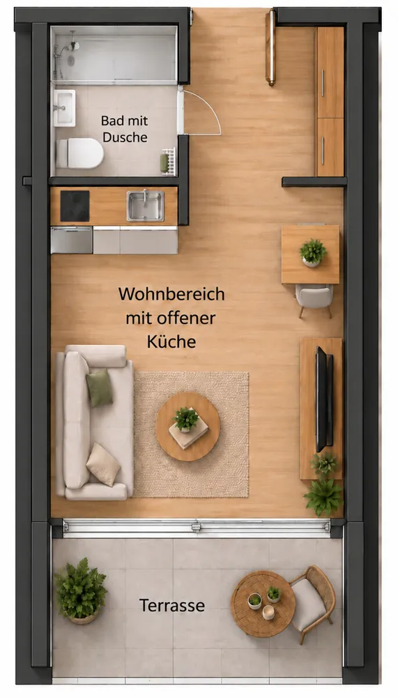 1 Zimmer Wohnung mit 27 m² in München – Bild 4