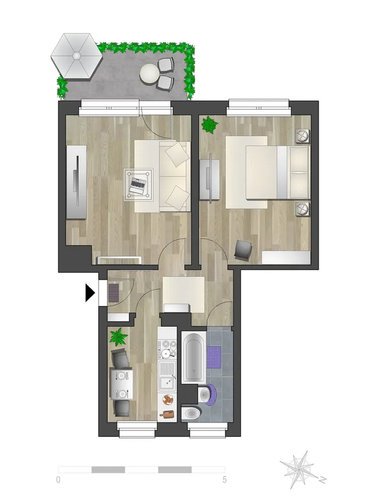 2 Zimmer Wohnung mit 52 m² in Chemnitz – Bild 2