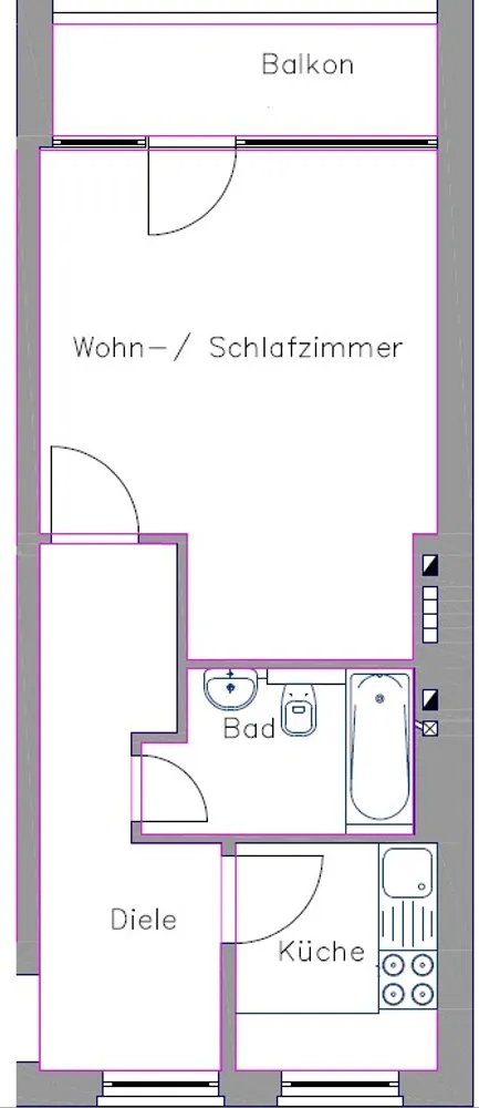 1 Zimmer Wohnung mit 38 m² in Duisburg – Bild 6