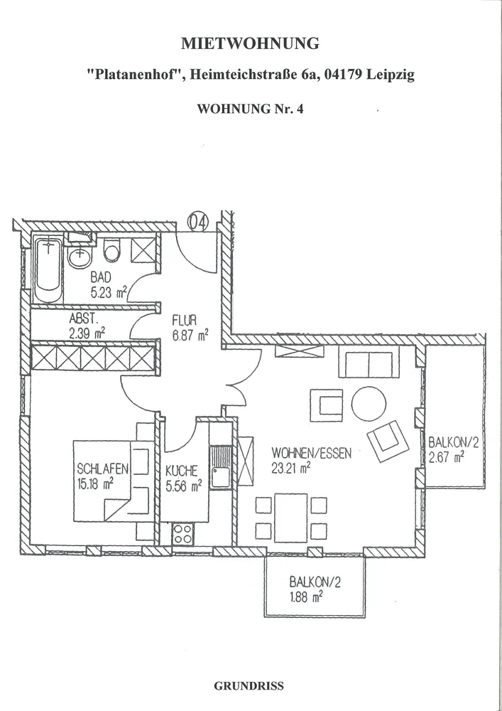 2 room apartment with 63 m² in Leipzig – Photo 11