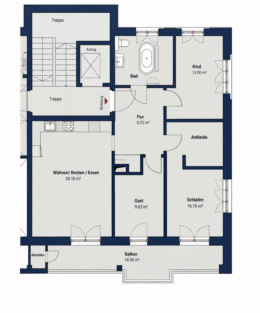 4 Zimmer Wohnung mit 92 m² in Magdeburg – Bild 8
