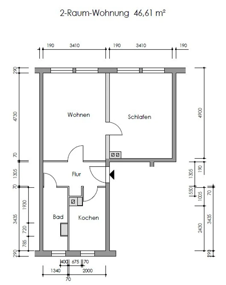 2 Zimmer Wohnung mit 47 m² in Suhl – Bild 5