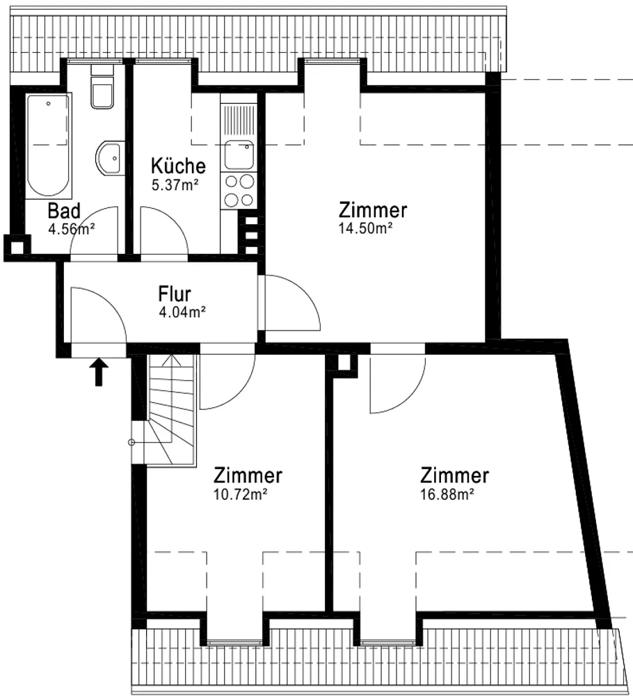 3 Zimmer Wohnung mit 51 m² in Gelsenkirchen – Bild 1