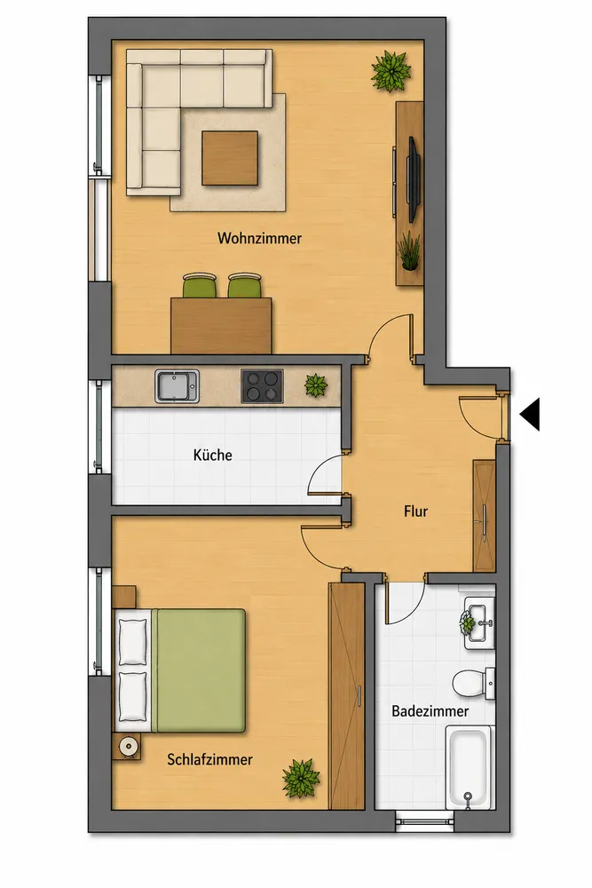 2 room apartment with 49 m² in Frankfurt am Main – Photo 10