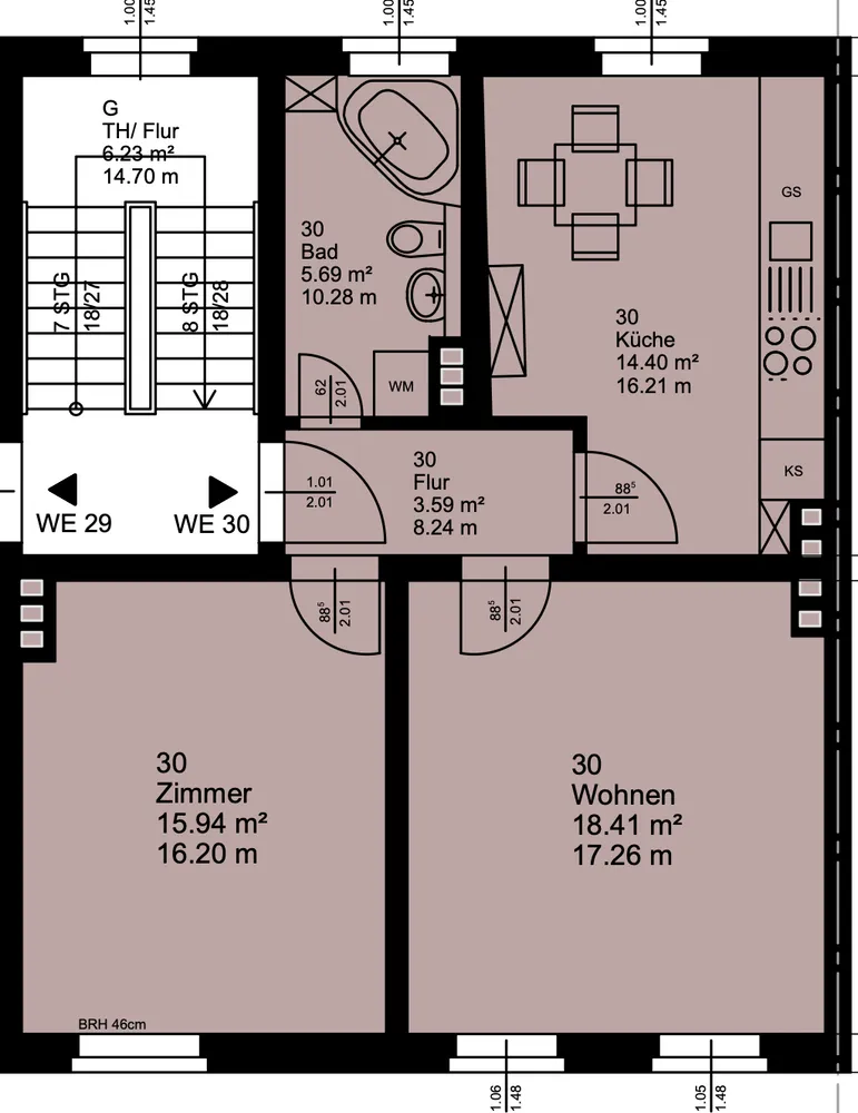 2 Zimmer Wohnung mit 59 m² in Magdeburg – Bild 10