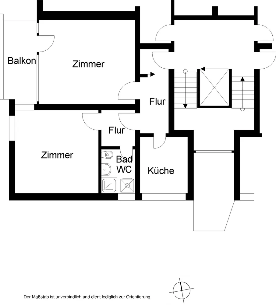 2 room apartment with 56 m² in Bielefeld – Photo 2