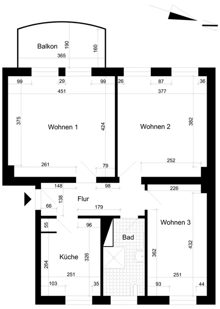 3 Zimmer Wohnung mit 66 m² in Magdeburg – Bild 2