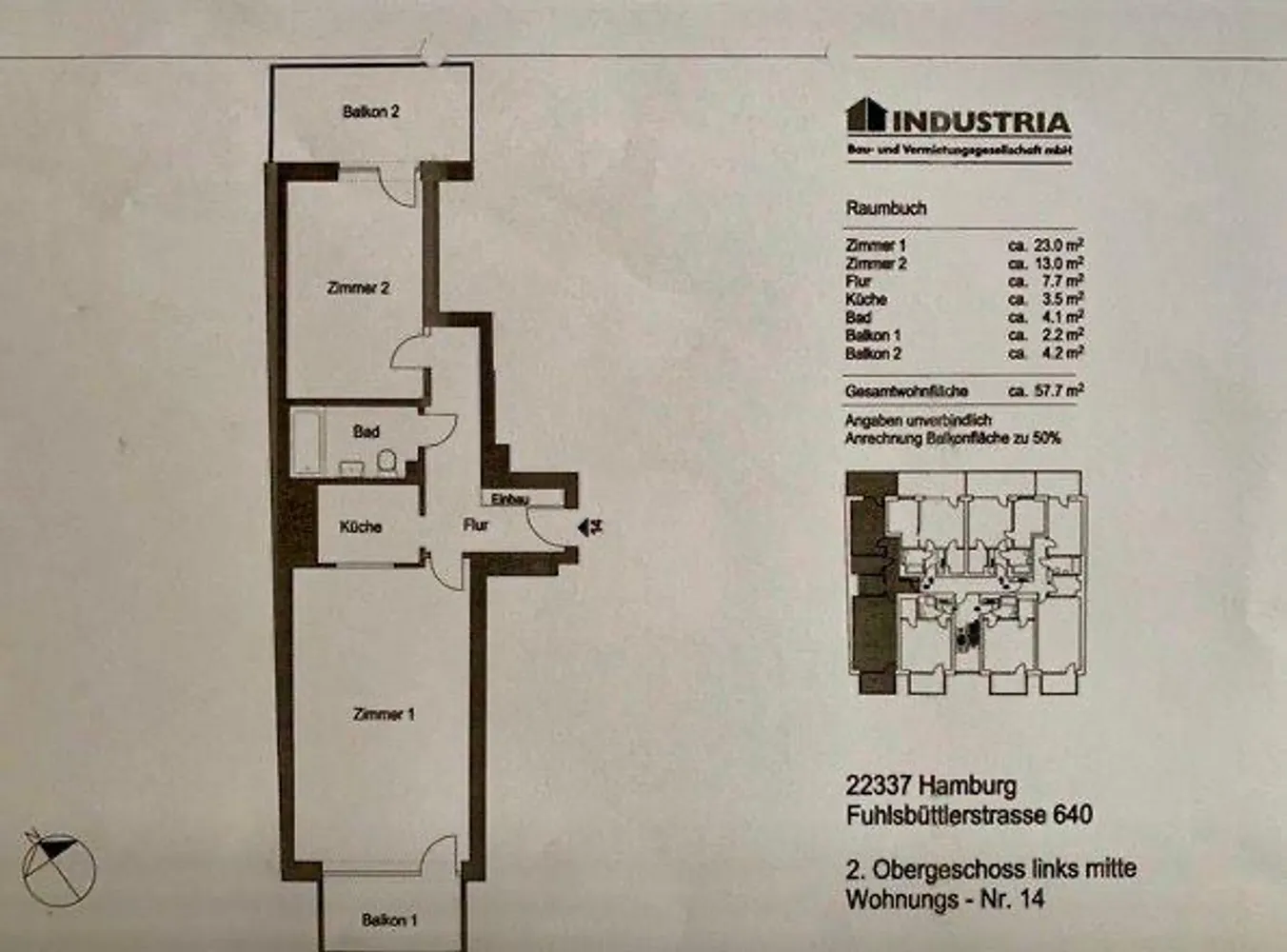 2 Zimmer Wohnung mit 58 m² in Hamburg – Bild 3