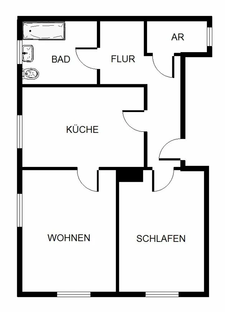 2 Zimmer Wohnung mit 65 m² in Ludwigshafen am Rhein – Bild 2