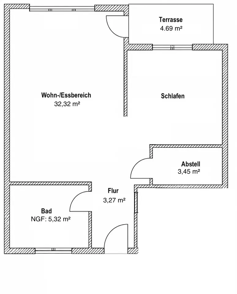 3 Zimmer Wohnung mit 52 m² in Königs Wusterhausen – Bild 2