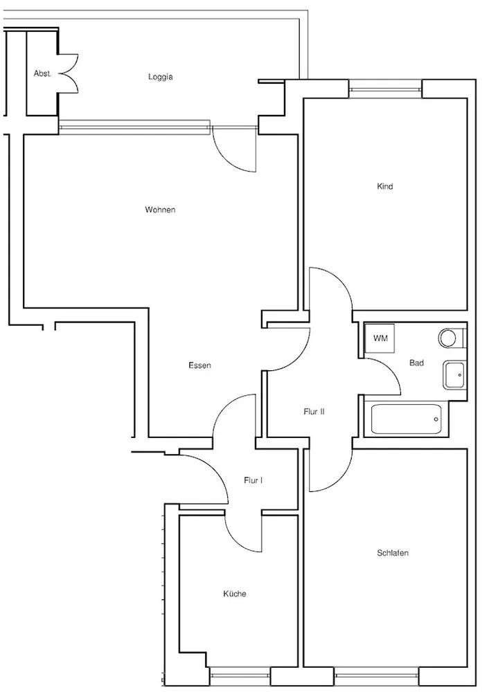 3 Zimmer Wohnung mit 80 m² in Braunschweig – Bild 2