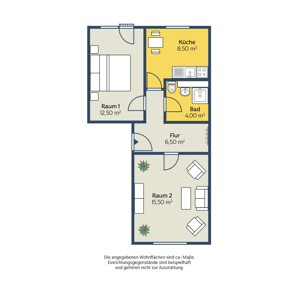2 Zimmer Wohnung mit 46 m² in Leipzig – Bild 2