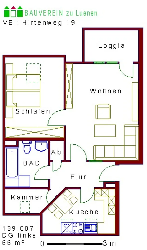 4 Zimmer Wohnung mit 66 m² in Lünen – Bild 3