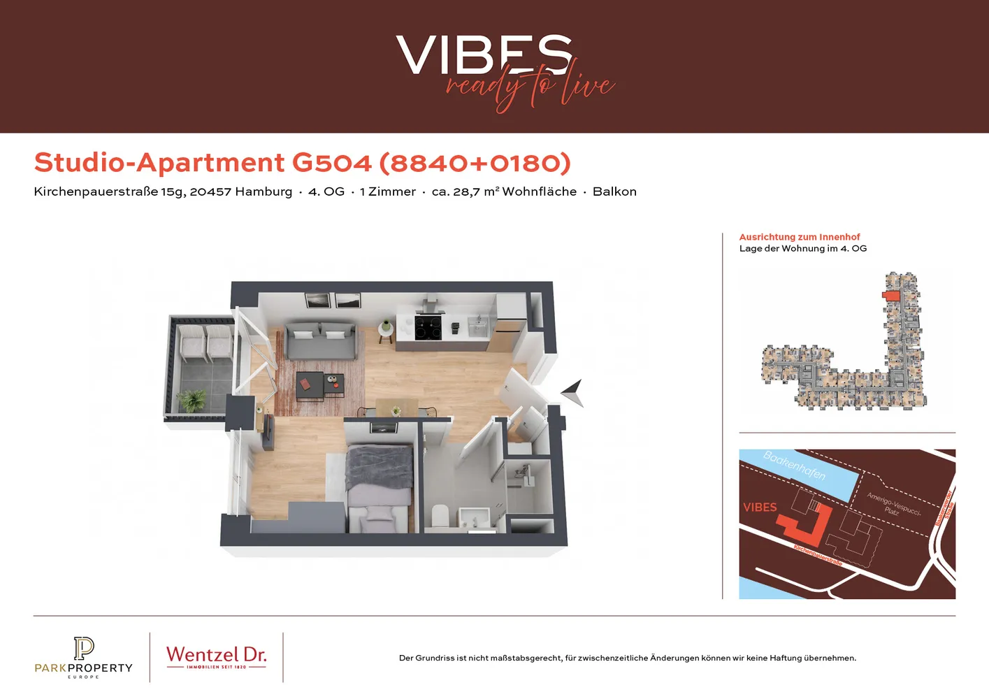1 Zimmer Wohnung mit 29 m² in Hamburg – Bild 12