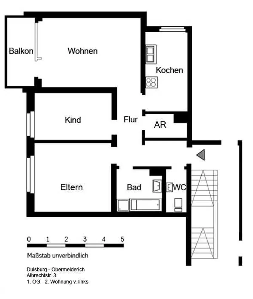 3 Zimmer Wohnung mit 72 m² in Duisburg – Bild 2
