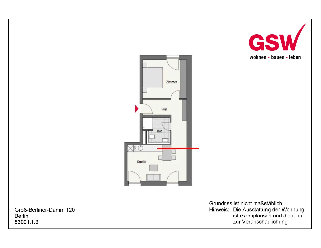 2 Zimmer Wohnung mit 56 m² in Berlin – Bild 12