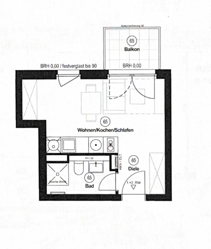 1 room apartment with 26 m² in Berlin – Photo 4