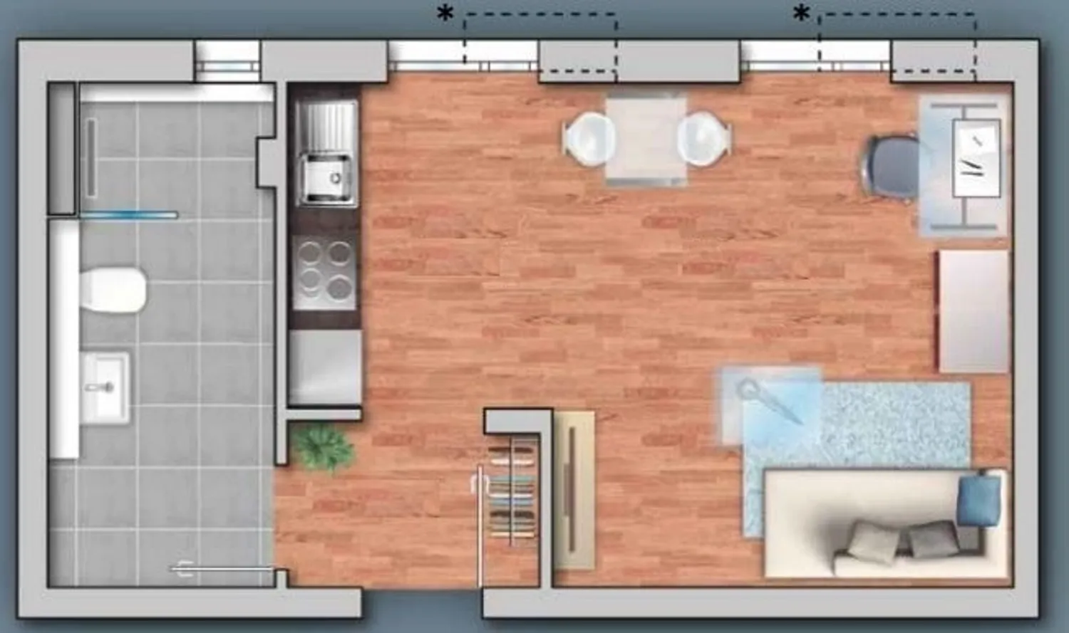 1 Zimmer Wohnung mit 31 m² in Karlsruhe – Bild 4