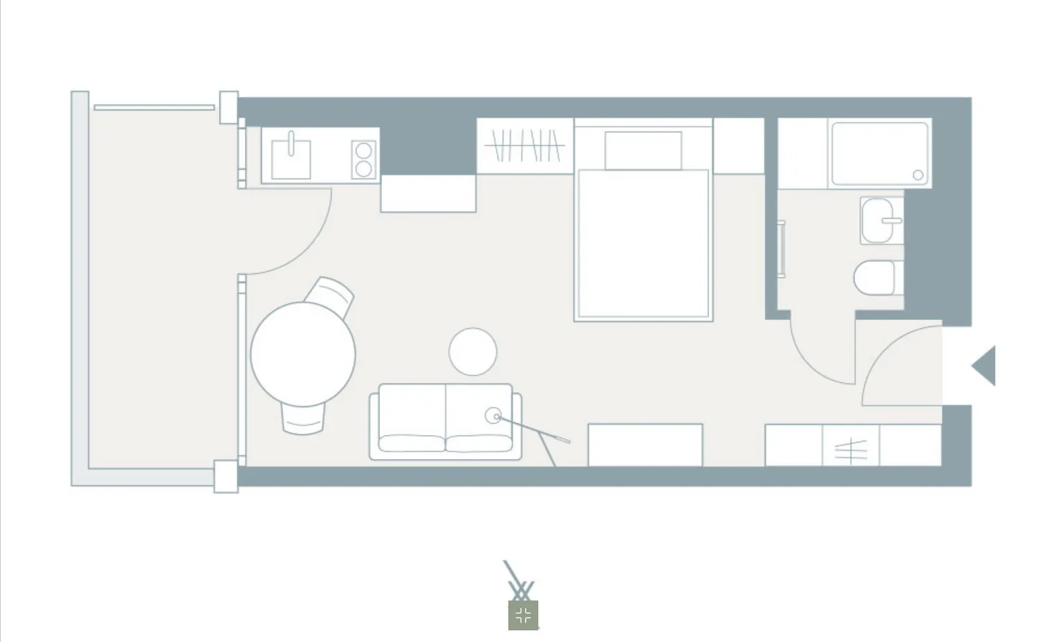 1 Zimmer Wohnung mit 29 m² in Frankfurt am Main – Bild 10