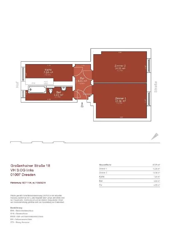 2 Zimmer Wohnung mit 47 m² in Dresden – Bild 9