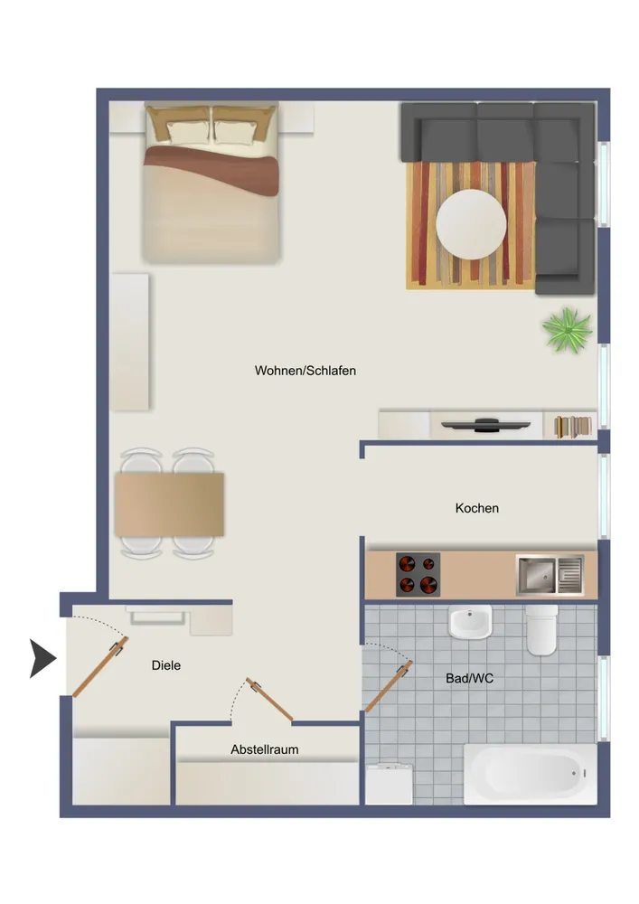 1 Zimmer Wohnung mit 44 m² in Borna – Bild 9